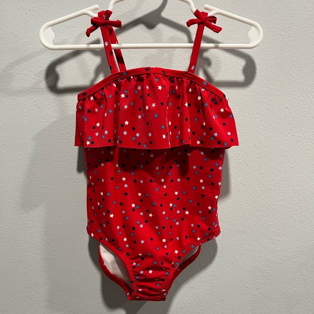 NWT Girls 2T OshKosh B'gosh Red, White and Blue One Piece Swimsuit